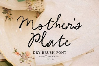 Craft Your Kitchen Style with Mother's Plate Font