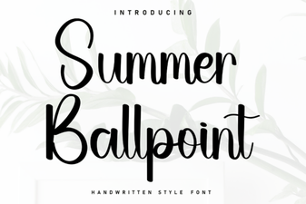 Summer Ballpoint Fonts for Creative Project Ideas
