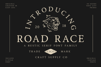 Road Race Font for Family Projects